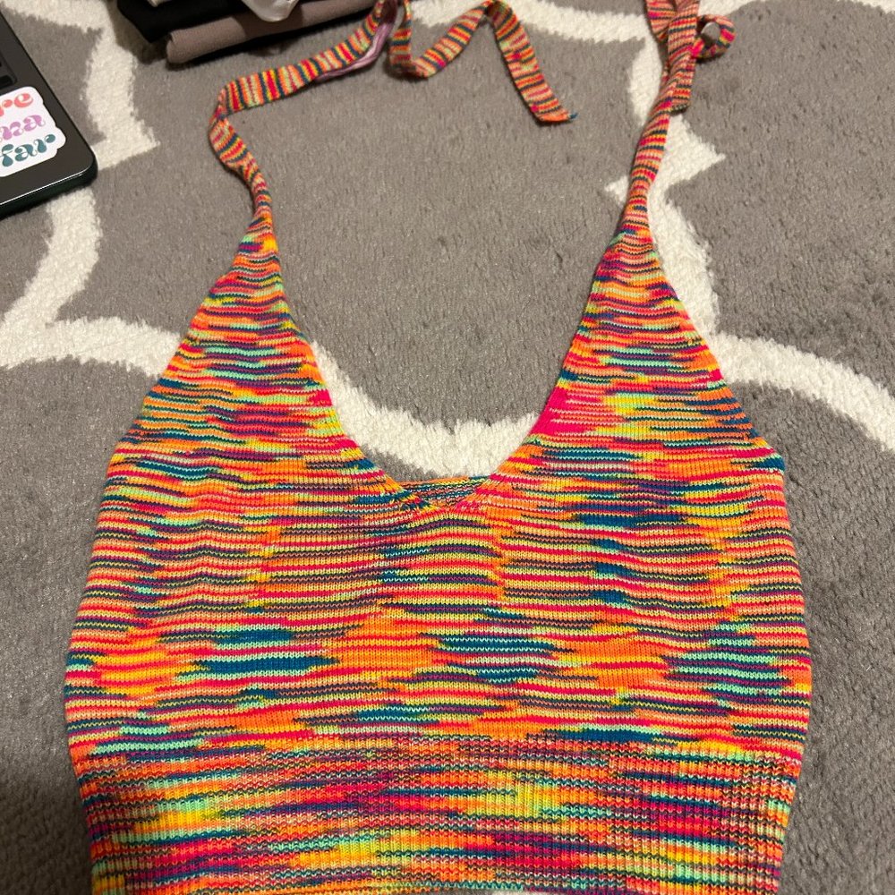 Multicolored Halter Top
